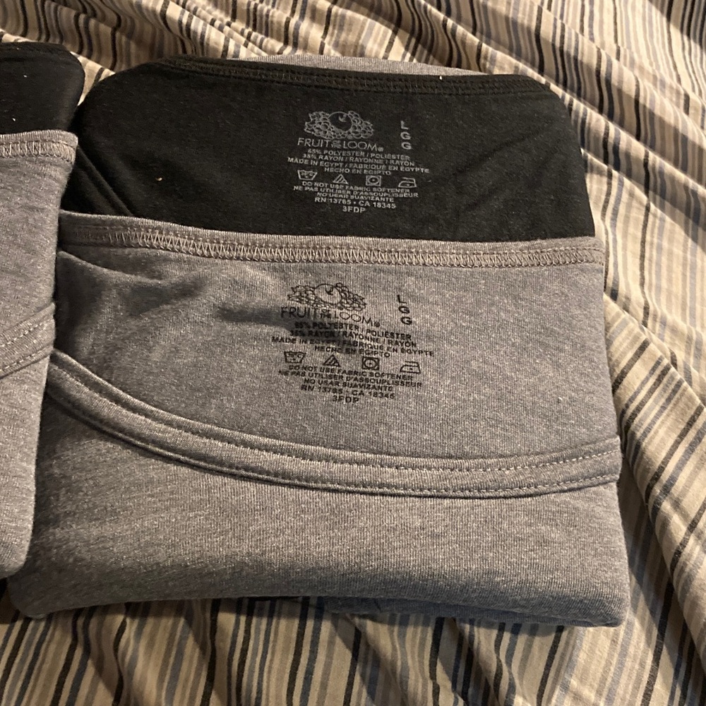 Fruit of the Loom Classic Black and Gray Tees